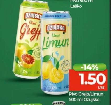 Pivo Grejp/Limun 500 ml Ožujsko