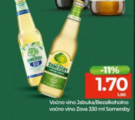 Voćno vino Jabuka/Bezakloholno voćno vino Zova 330 ml Somersby