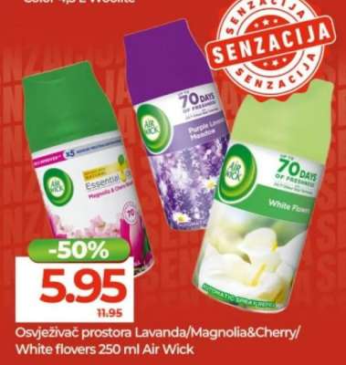 Osveživač prostora Lavanda/Magnolia&Cherry/White flowers 250 ml Air Wick