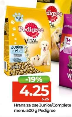 Hrana za pse Junior/Complete menu 500 g Pedigree
