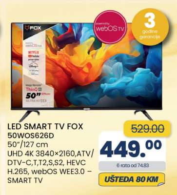 LED SMART TV FOX 50WOS626D