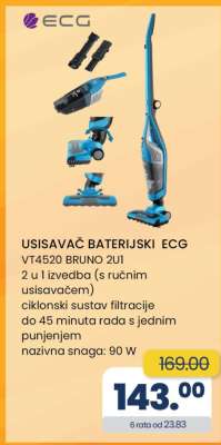 USISAVAČ BATERIJSKI ECG