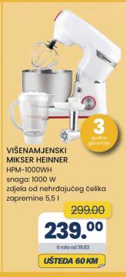 VIŠENAMJENSKI MIKSER HEINNER HPM-1000WH