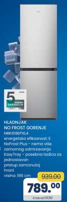 HLADNJAK NO FROST GORENJE NRK619EPXL4