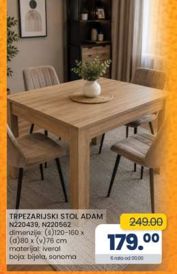 TRPEZARIJSKI STOL ADAM