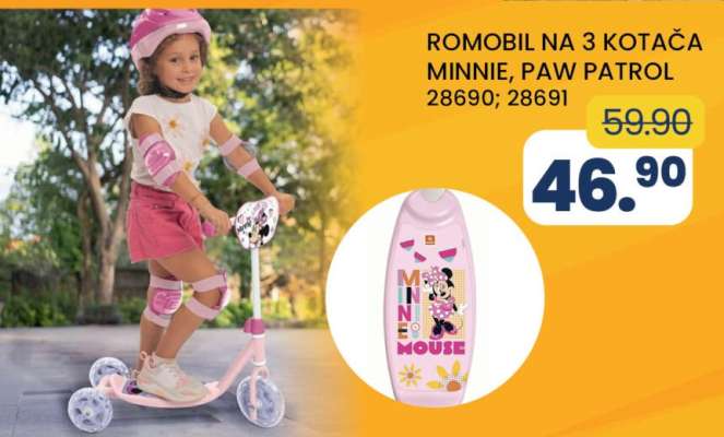 ROMOBIL NA 3 KOTAČA MINNIE, PAW PATROL