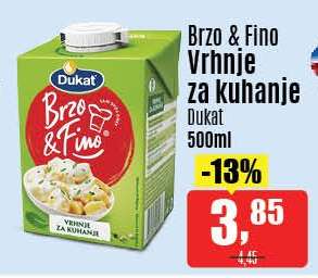 Brzo & Fino Vrhnje za kuhanje