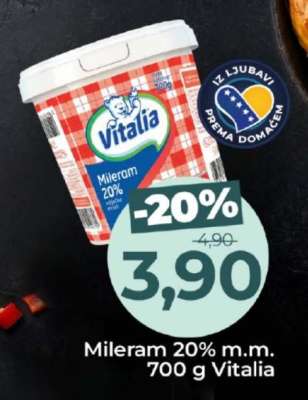 Mileram 20% m.m. 700 g Vitalia