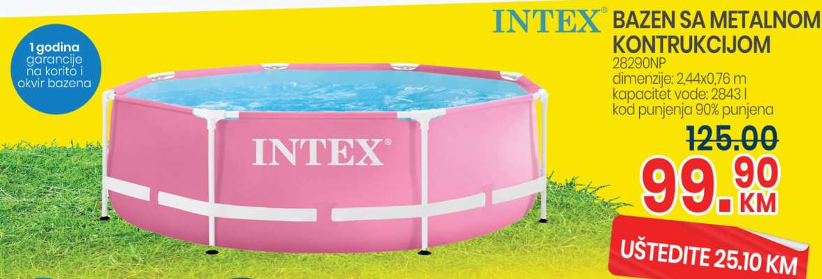 INTEX BAZEN SA METALNOM KONTRUKCIJOM