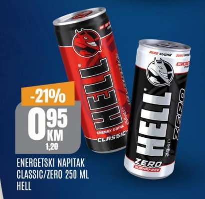 ENERGETSKI NAPITAK CLASSIC/ZERO 250 ML HELL