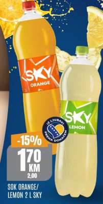 Sok Orange/Lemon 2 L Sky
