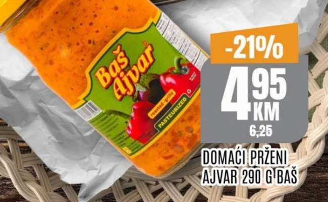DOMAĆI PRŽENI AJVAR 290 G BAŠ