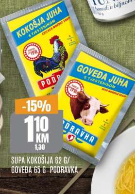 Supa kokošija 62 g / goveđa 65 g Podravka