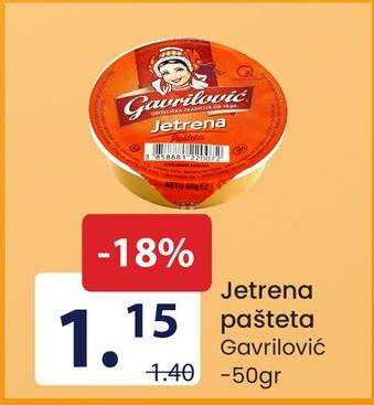 Jetrena pašteta Gavrilović