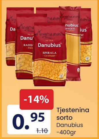 Tjestenina sorto Danubius