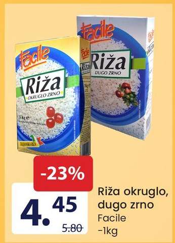 Riža okruglo, dugo zrno
