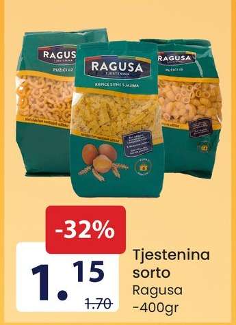 Tjestenina sorto Ragusa