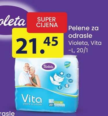 Pelene za odrasle Violeta, Vita -L, 20/1
