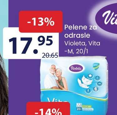 Pelene za odrasle Violeta, Vita - M, 20/1