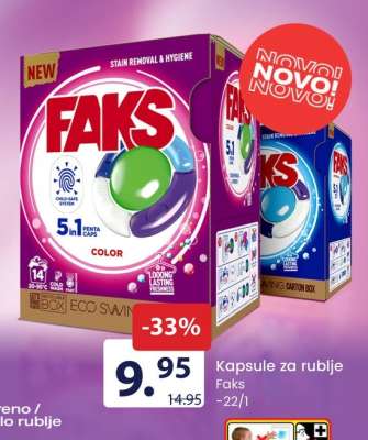 Kapsule za rublje Faks