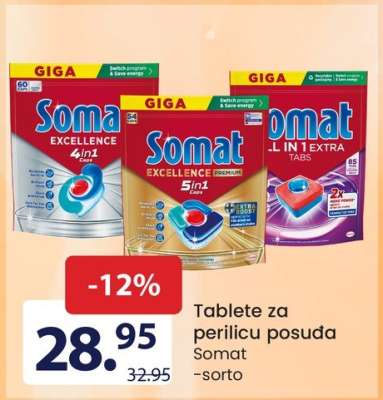 Tablete za perilicu posuda Somat