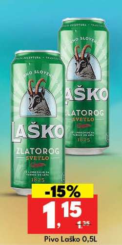 Pivo Laško 0,5l