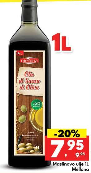 Maslinovo ulje 1L Mellona