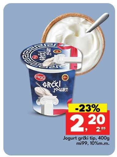 Jogurt grčki tip