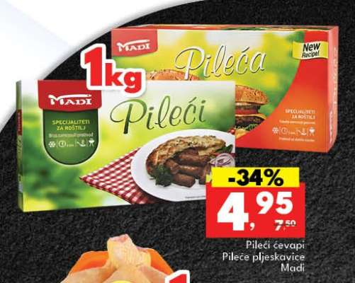 Pileći ćevapi/Pileće pljeskavice Madi
