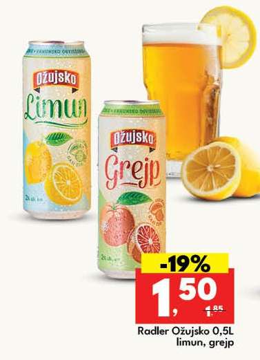 Radler Ožujsko 0,5L limun, grejp