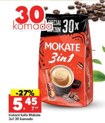 Instant kafa Mokate 3u1 30 komada