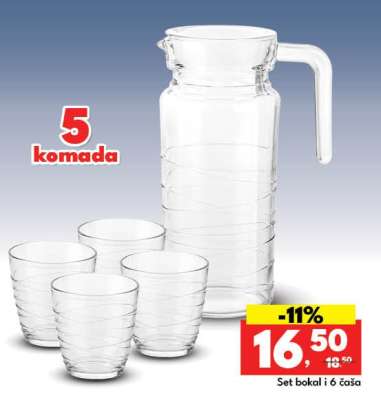 Set bokal i 6 čaša