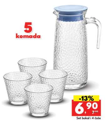 Set bokal i 4 čaše