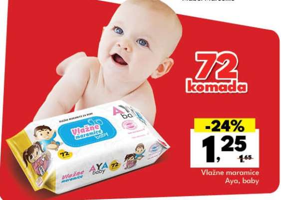 Vlažne maramice Aya, baby