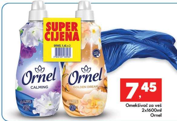 Omekšivač za veš 2x1600ml Ornel