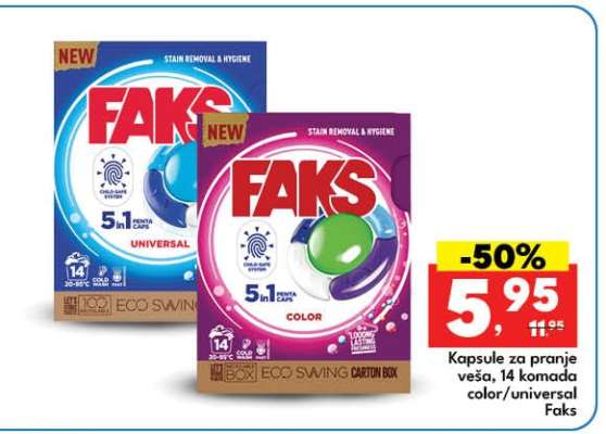 Faks kapsule za pranje veša