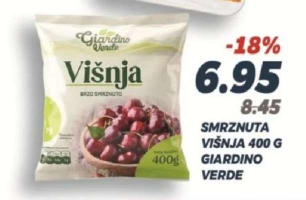 SMRZNUTA VIŠNJA 400 G GIARDINO VERDE