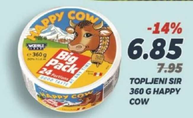 TOPLJENI SIR 360 G HAPPY COW