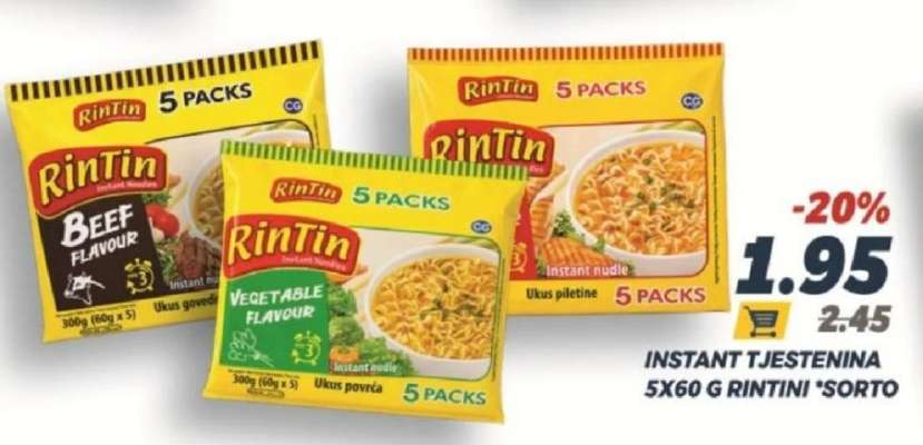 Instant tjestenina 5x60 g Rintini 'Sorto'