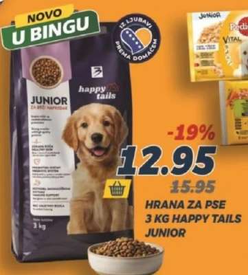 HRANA ZA PSE 3 KG HAPPY TAILS JUNIOR