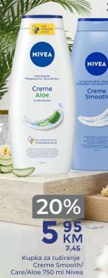 Kupka za tuširanje Creme Smooth/Care/Aloe 750 ml Nivea