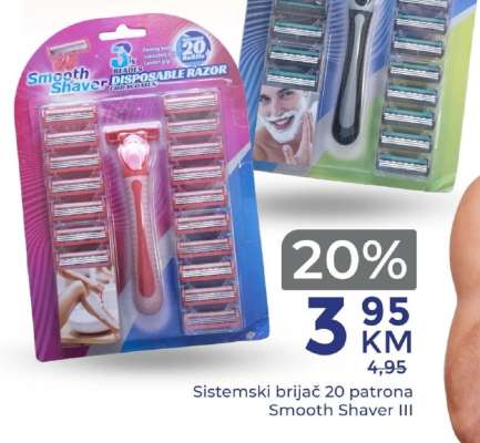 Sistemski brijač 20 patrona Smooth Shaver III