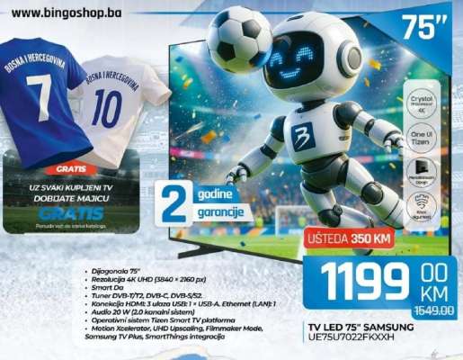 TV LED 75" SAMSUNG UE75TU7022FKXXH