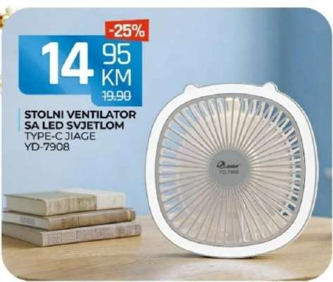 STOLNI VENTILATOR SA LED SVJETLOM