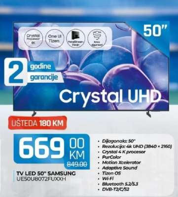 TV LED 50" SAMSUNG UE50BU8072FUXXH