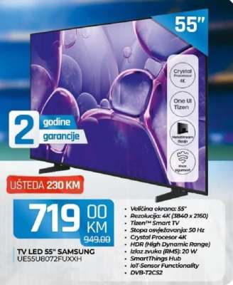 TV LED 55" SAMSUNG UE55UB07ZFUXXH
