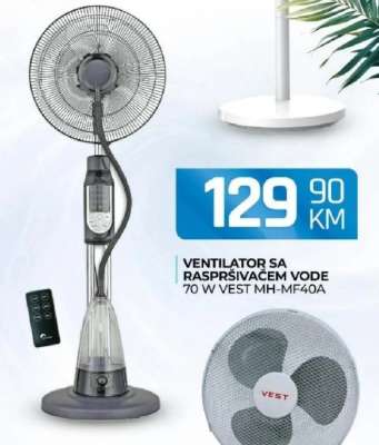 Ventilator sa raspršivačem vode