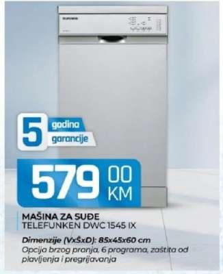 MAŠINA ZA SUĐE TELEFUNKEN DWC 1545 IX