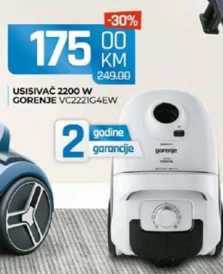 Usisivač 2200 W Gorenje VC2221G4EW