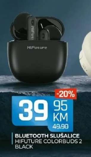 BLUETOOTH SLUŠALICE HIFUTURE COLORBUDS 2 BLACK